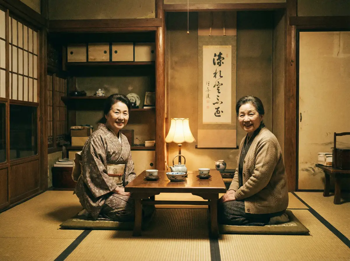 两位优雅的 《51视频》- 51视频自媒体在线观看~吃瓜爆料51视频 在日式茶室中品茶交谈